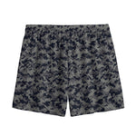 Black And Grey Digital Camo Print Mesh Shorts