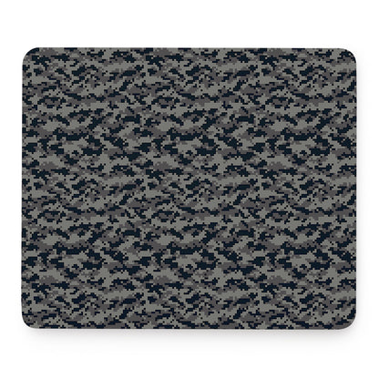 Black And Grey Digital Camo Print Mouse Pad