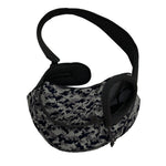 Black And Grey Digital Camo Print Pet Sling Carrier
