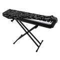 Black And Grey Digital Camo Print Piano Keyboard Cover