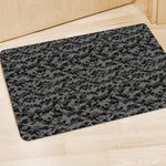 Black And Grey Digital Camo Print Polyester Doormat