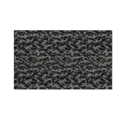 Black And Grey Digital Camo Print Polyester Flag