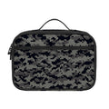 Black And Grey Digital Camo Print Portable Lunch Bag