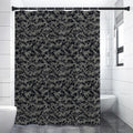Black And Grey Digital Camo Print Premium Shower Curtain