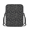 Black And Grey Digital Camo Print Rectangular Crossbody Bag