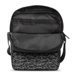 Black And Grey Digital Camo Print Rectangular Crossbody Bag