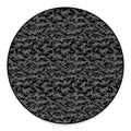 Black And Grey Digital Camo Print Round Floor Mat