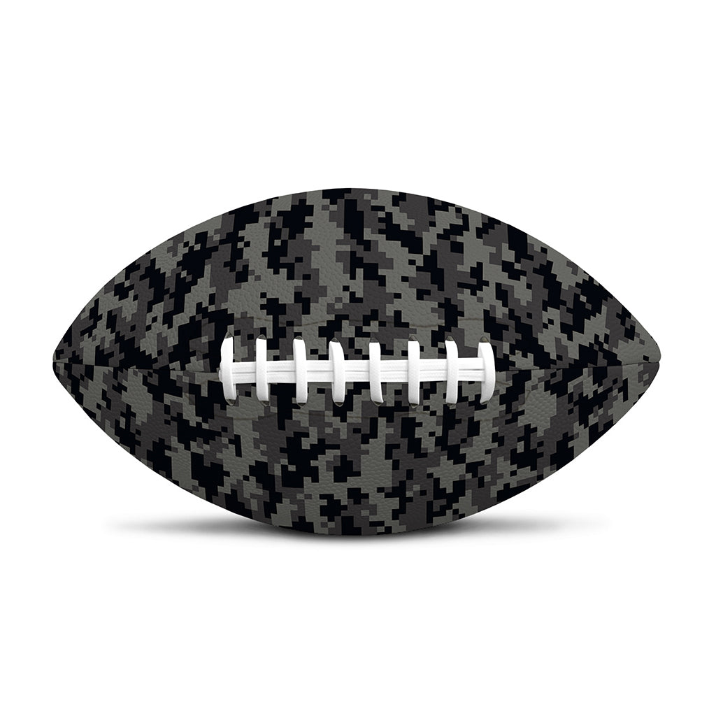 Black And Grey Digital Camo Print Rugby Ball
