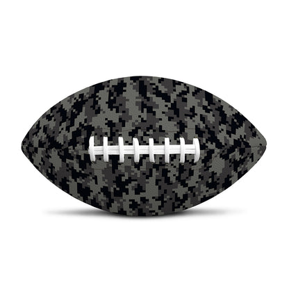 Black And Grey Digital Camo Print Rugby Ball