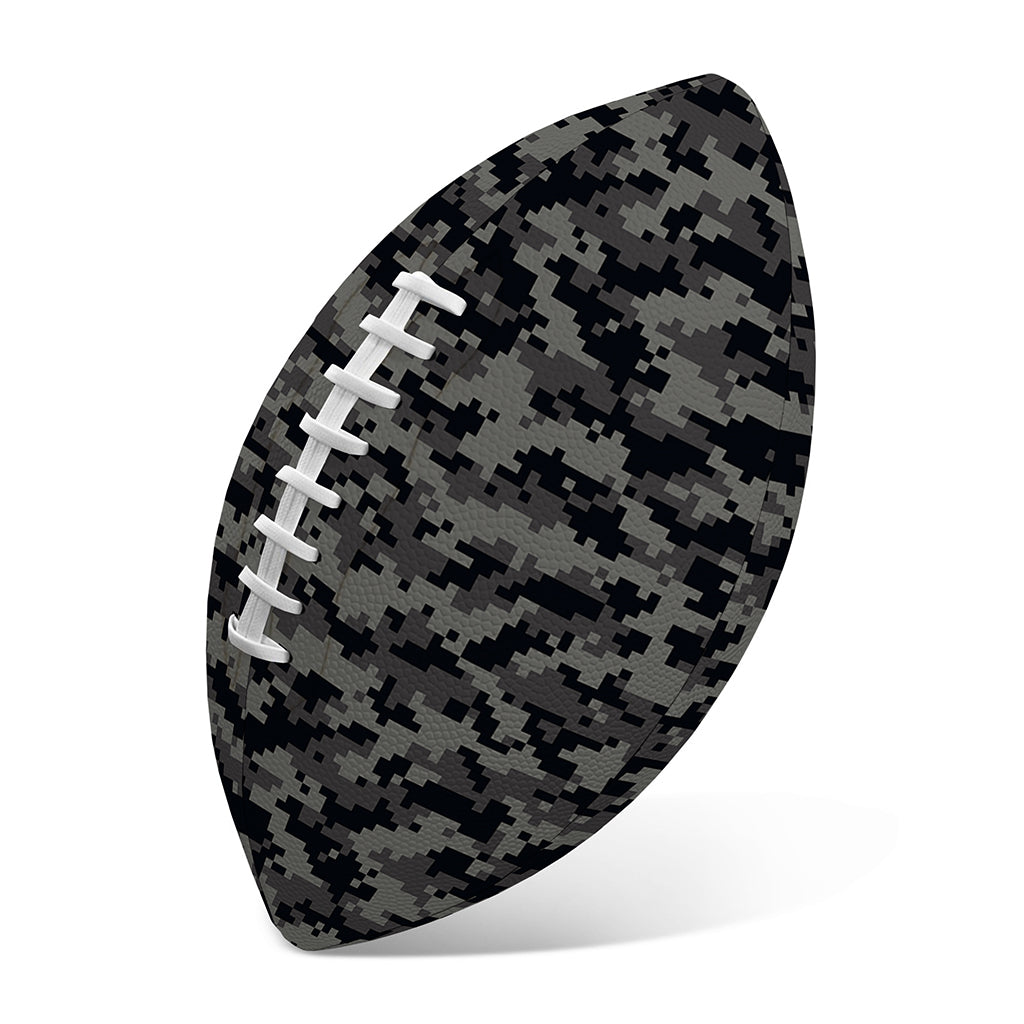 Black And Grey Digital Camo Print Rugby Ball