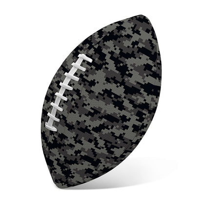 Black And Grey Digital Camo Print Rugby Ball