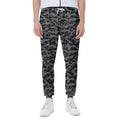 Black And Grey Digital Camo Print Joggers