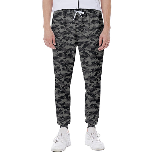 Black And Grey Digital Camo Print Scuba Joggers