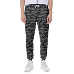 Black And Grey Digital Camo Print Scuba Joggers