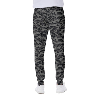 Black And Grey Digital Camo Print Scuba Joggers