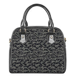 Black And Grey Digital Camo Print Shoulder Handbag