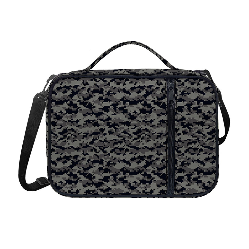 Black And Grey Digital Camo Print Shoulder Strap Bible Bag