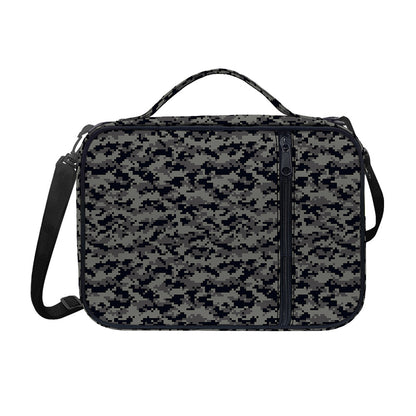 Black And Grey Digital Camo Print Shoulder Strap Bible Bag