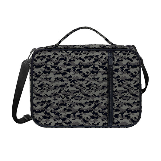 Black And Grey Digital Camo Print Shoulder Strap Bible Bag