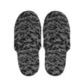 Black And Grey Digital Camo Print Slippers