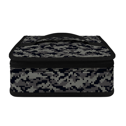 Black And Grey Digital Camo Print Small Lunch Bag