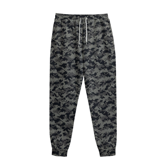 Black And Grey Digital Camo Print Sweatpants
