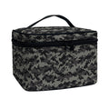 Black And Grey Digital Camo Print Travel Makeup Bag