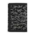 Black And Grey Digital Camo Print Trifold Wallet