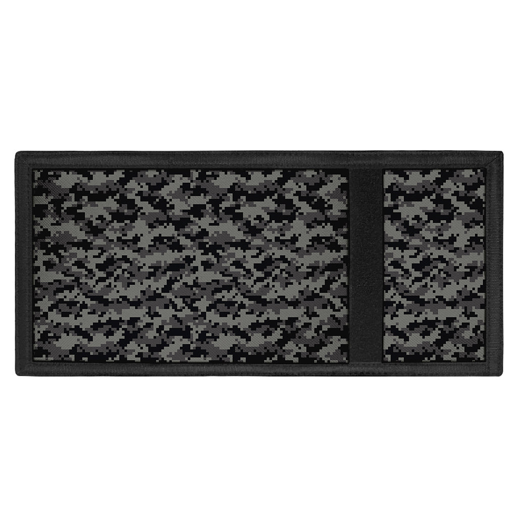 Black And Grey Digital Camo Print Trifold Wallet