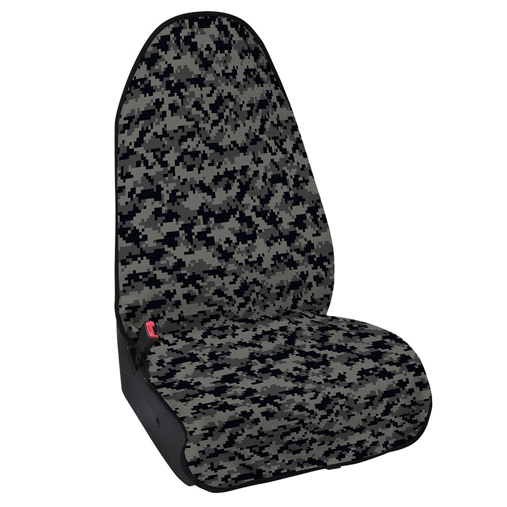 Black And Grey Digital Camo Print Waterproof Car Seat Cover