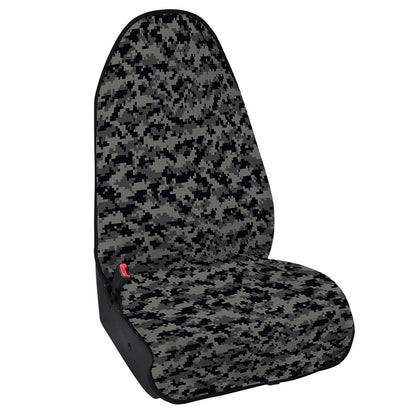 Black And Grey Digital Camo Print Waterproof Car Seat Cover