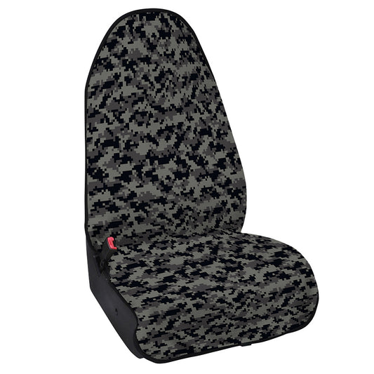 Black And Grey Digital Camo Print Waterproof Car Seat Cover