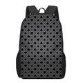 Black And Grey Playing Card Suits Print 17 Inch Backpack