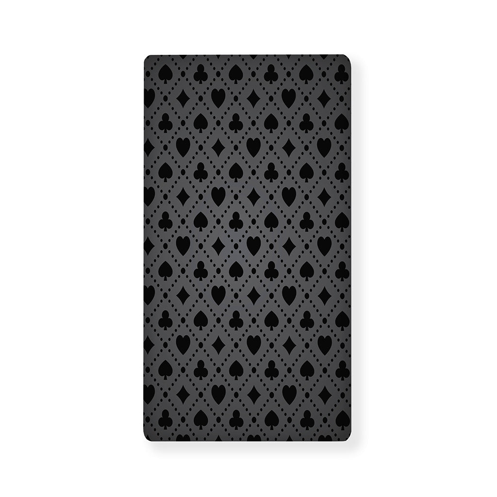 Black And Grey Playing Card Suits Print Baby Crib Sheet