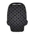 Black And Grey Playing Card Suits Print Baby Seat Cover