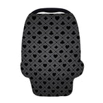 Black And Grey Playing Card Suits Print Baby Seat Cover