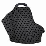 Black And Grey Playing Card Suits Print Baby Seat Cover