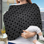 Black And Grey Playing Card Suits Print Baby Seat Cover