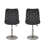 Black And Grey Playing Card Suits Print Bar Stool Covers