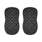 Black And Grey Playing Card Suits Print Bar Stool Covers