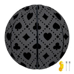 Black And Grey Playing Card Suits Print Basketball