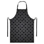 Black And Grey Playing Card Suits Print Bib Apron With Pocket