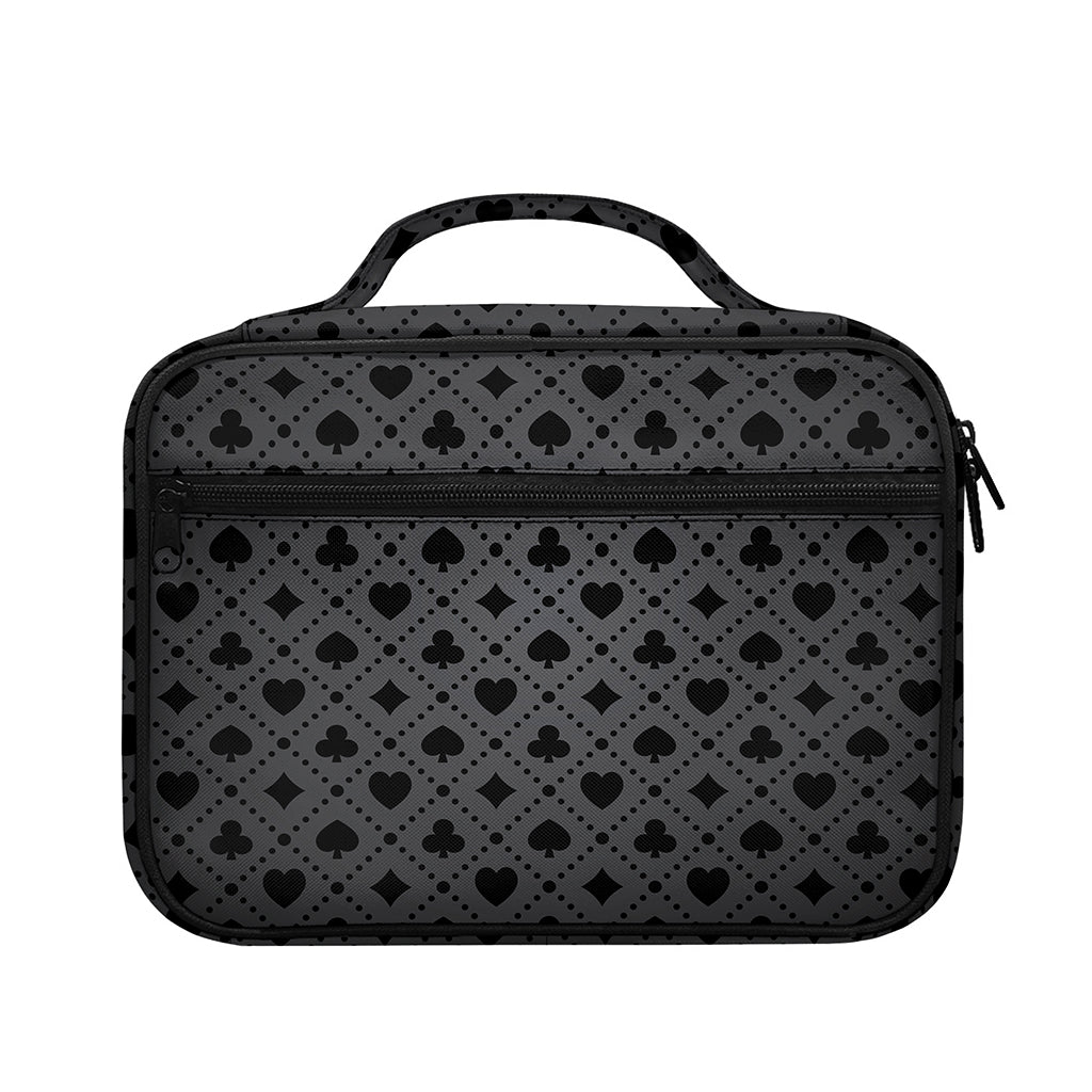 Black And Grey Playing Card Suits Print Briefcase Bible Bag