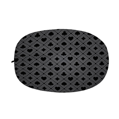 Black And Grey Playing Card Suits Print Car Side Mirror Covers