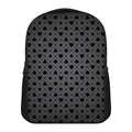 Black And Grey Playing Card Suits Print Casual Backpack