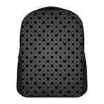 Black And Grey Playing Card Suits Print Casual Backpack