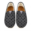 Black And Grey Playing Card Suits Print Casual Shoes