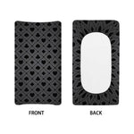 Black And Grey Playing Card Suits Print Changing Pad Cover
