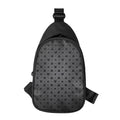 Black And Grey Playing Card Suits Print Sling Bag
