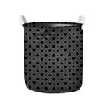 Black And Grey Playing Card Suits Print Collapsible Laundry Basket